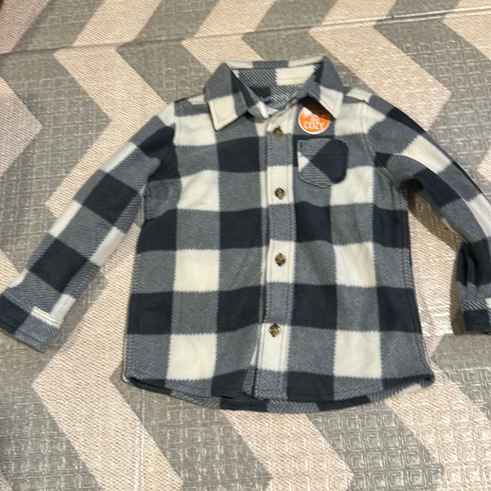 Sweater flannel button down